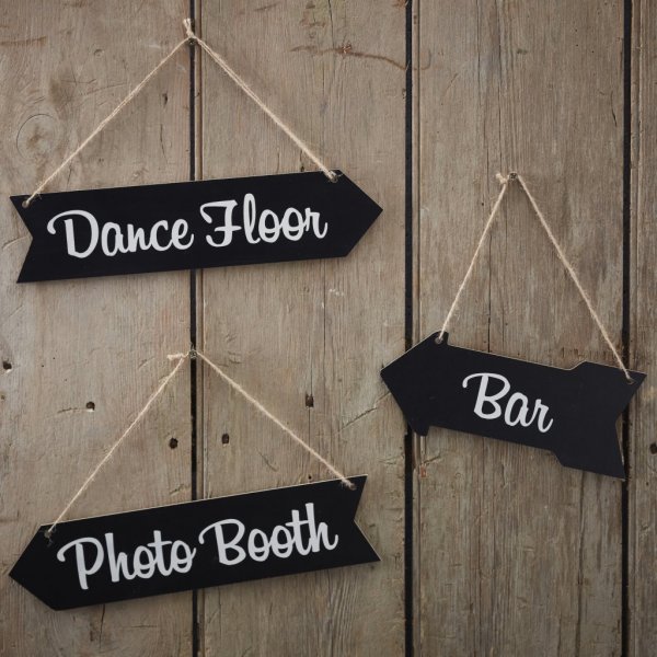 Vgvisarskyltar - Chalkboard - 3-pack