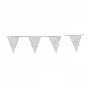 Girlang - Glittrande silvervimplar - 6 m