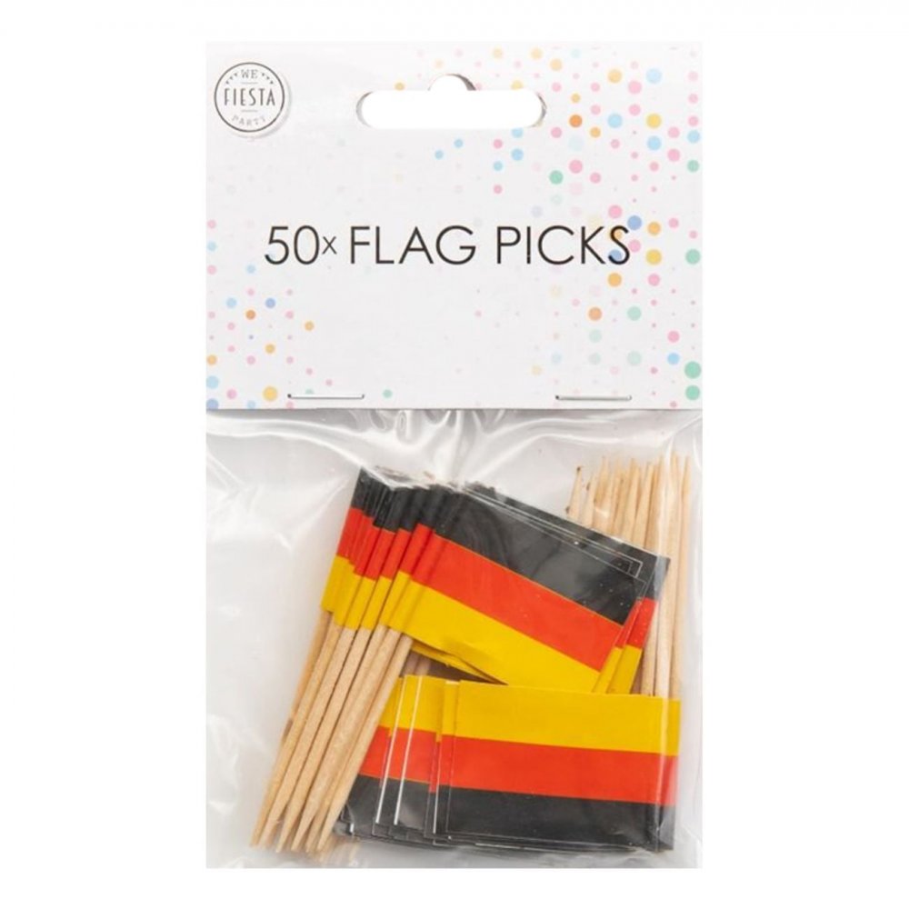 Partypicks Tyskland – Tyska flaggor – 50-pack – Konfetti, Smådekorationer