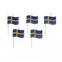 T�rtljus Svenska Flaggor 5 pack