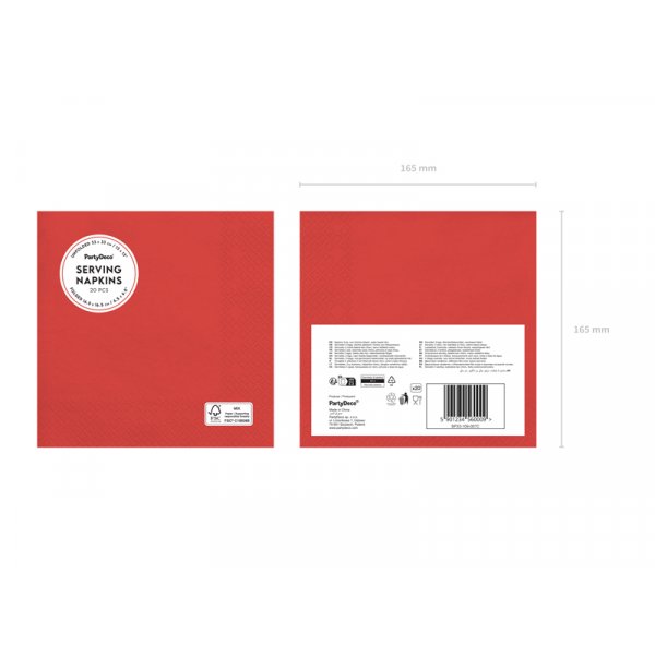 Pappersservetter - M�rkr�d