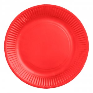 Papptallrikar - R�d - 23 cm - 16-pack