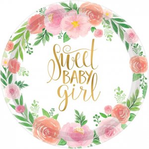 Papptallrikar - Floral Baby Papptallrikar - Floral Baby