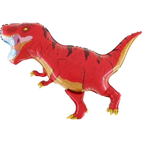 Folieballong - Dinosaurie - T-Rex - R�d - Shape - 102 cm