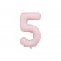 Sifferballong - Ljusrosa pastell - 86 cm - Siffra: 5