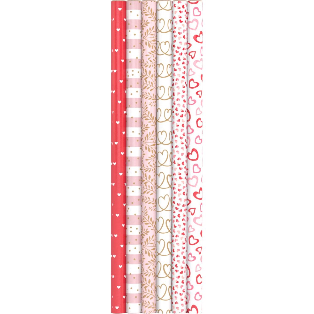 Presentpapper - Mixat - 6 rullar - 0,7x2m - Baby Shower