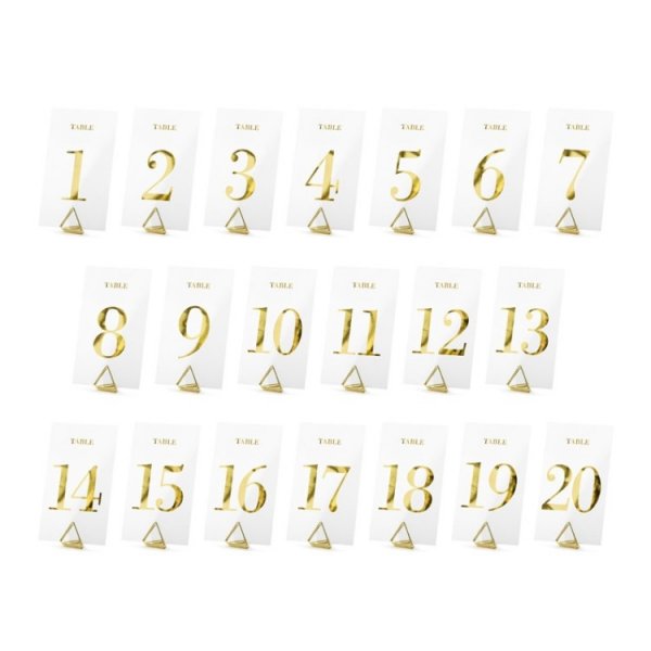 Bordsnumreringskort 1-20