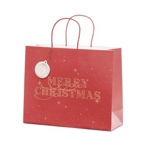 Presentpse - Rd - Merry Chrismtas - 32,5 cm