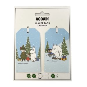 Juletiketter - Mumin - 10-pack - 50x90