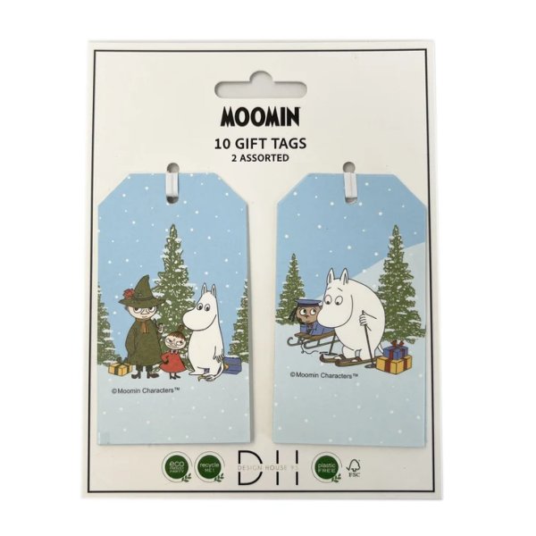 Juletiketter - Mumin - 10-pack - 50x90 Juletiketter - Mumin - 10-pack - 50x90