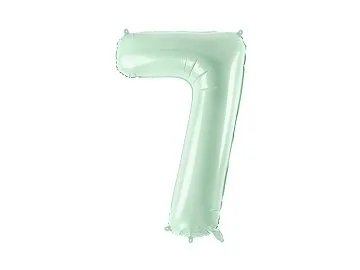 Sifferballong 0-9, pastellf�rgad gr�n 72cm