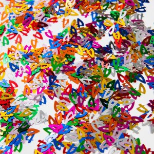 Bordskonfetti - Siffra 4 - Färgmix Metallic - 14g Bordskonfetti - Siffra 4 - Färgmix Metallic - 14g