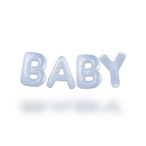 Ballonggirlang - BABY - Pastellbl� - 35 cm
