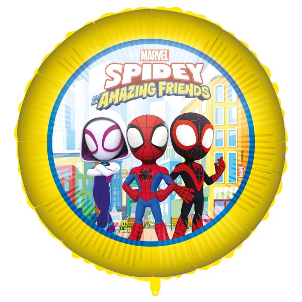 Folieballong- Rund - Spidey & his amazing friends - 46 cm