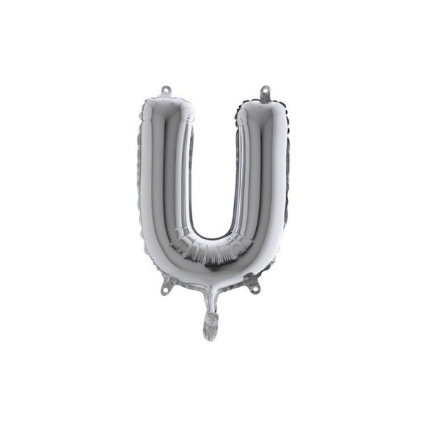 Bokstavsballong Silver 35 cm
