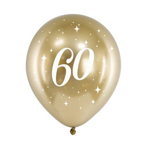 Ballonger - Milestone 60 - Guld - 6-pack