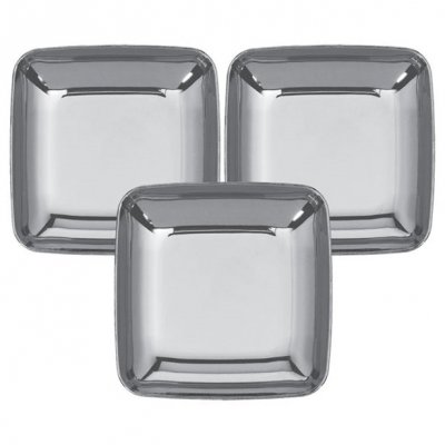 Minitallrikar - Buff & Mingel - Silver - 30-pack