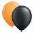 Ballonger - Svart/Orange - 10-pack