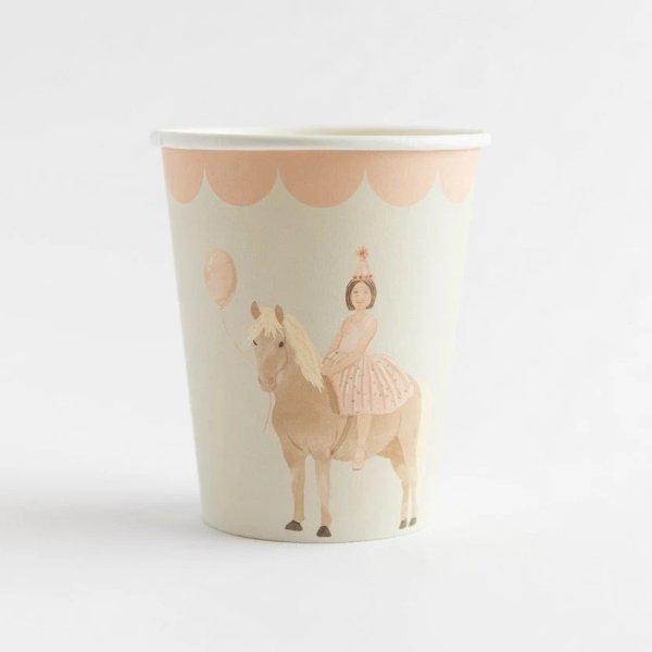 Pappmuggar - Girl on Horse - Lavenders Blue - 8-pack