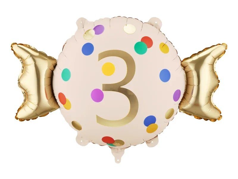 Folieballong – Candy – Siffra: 3 – Shapes, Folieballonger, Ballonger