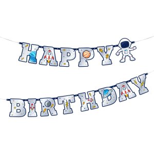 Girlang - Happy Birthday - Space Cosmos - 220 cm Girlang - Happy Birthday - Space Cosmos - 220 cm