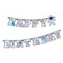 Girlang - Happy Birthday - Space Cosmos - 220 cm