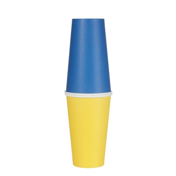 Partymuggar bl�/gul 24-pack