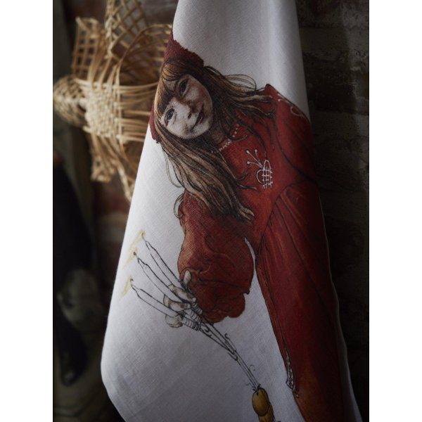 Idun k�kshandduk 50 x 70 cm - R�d