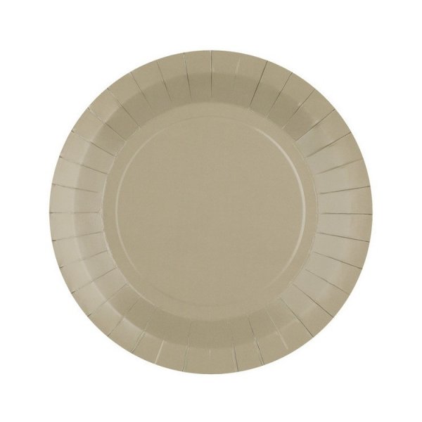 Papperstallrikar Taupe / Beige