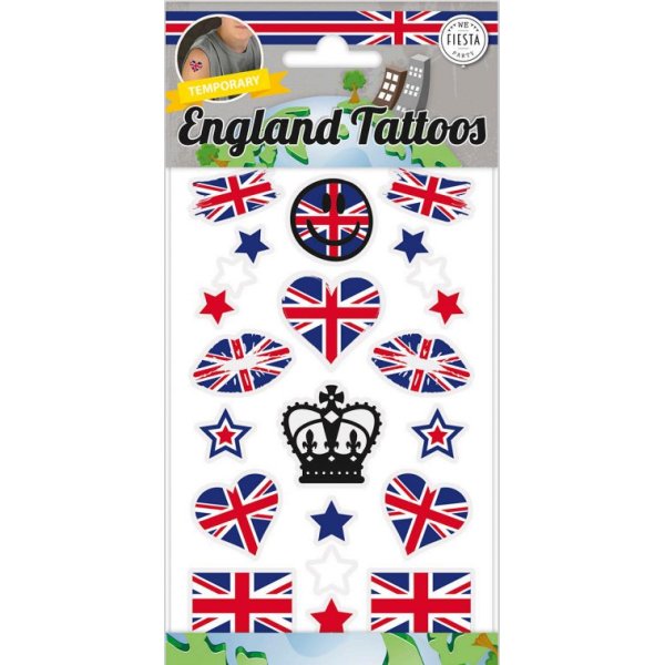 Tatueringar - Storbritannien - Union Jack - 8-pack