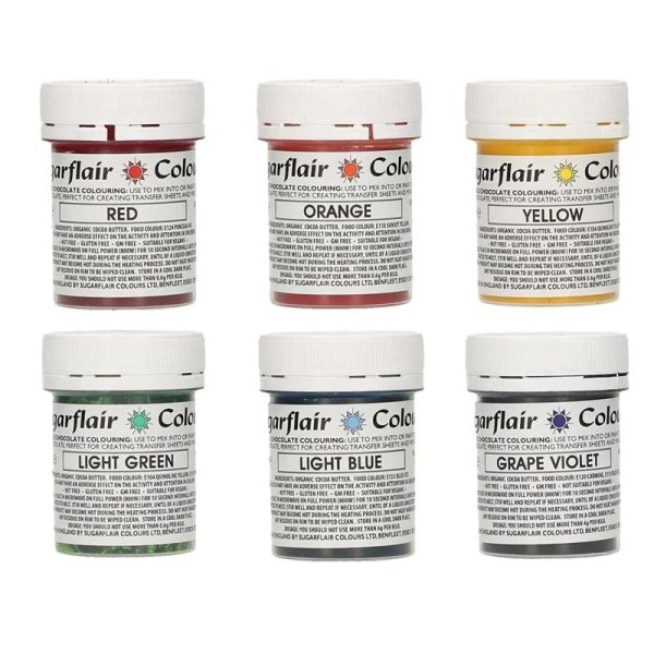 Sugarflair Chokladf�rger Rainbow 6 f�rger 6 x 35g