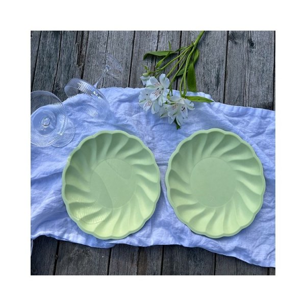 Tallrikar Rund Gr�n, Vert Decor