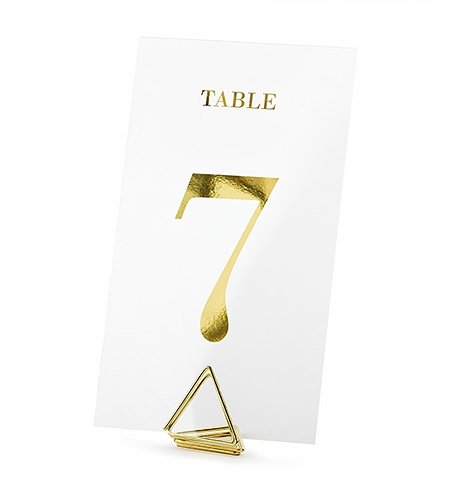 Bordsnumrering - 1-20 - Clear/Guld Bordsnumrering - 1-20 - Clear/Guld