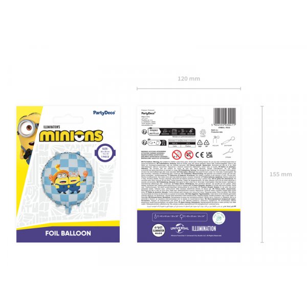Folieballong rund Minions - Mix