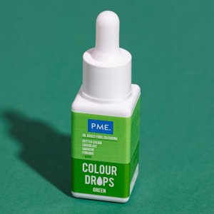 PME Colour Drops - Oljebaserad livsmedelsf�rg - Gr�n - 20 ml