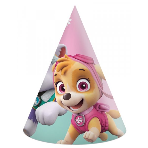 Partyhattar - Paw Patrol - Skye & Everest - 6-pack