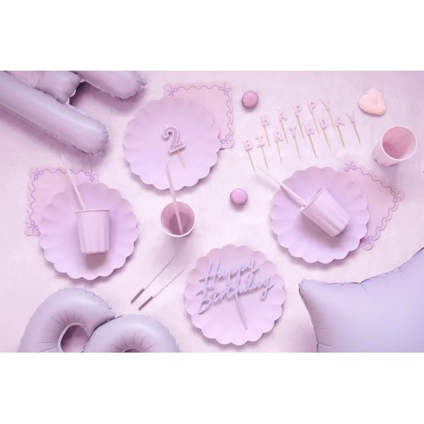 Sugr�r i plast, lila, 12st
