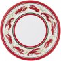 Papptallrikar - Krftor - Vit/Rd ram - 8-pack
