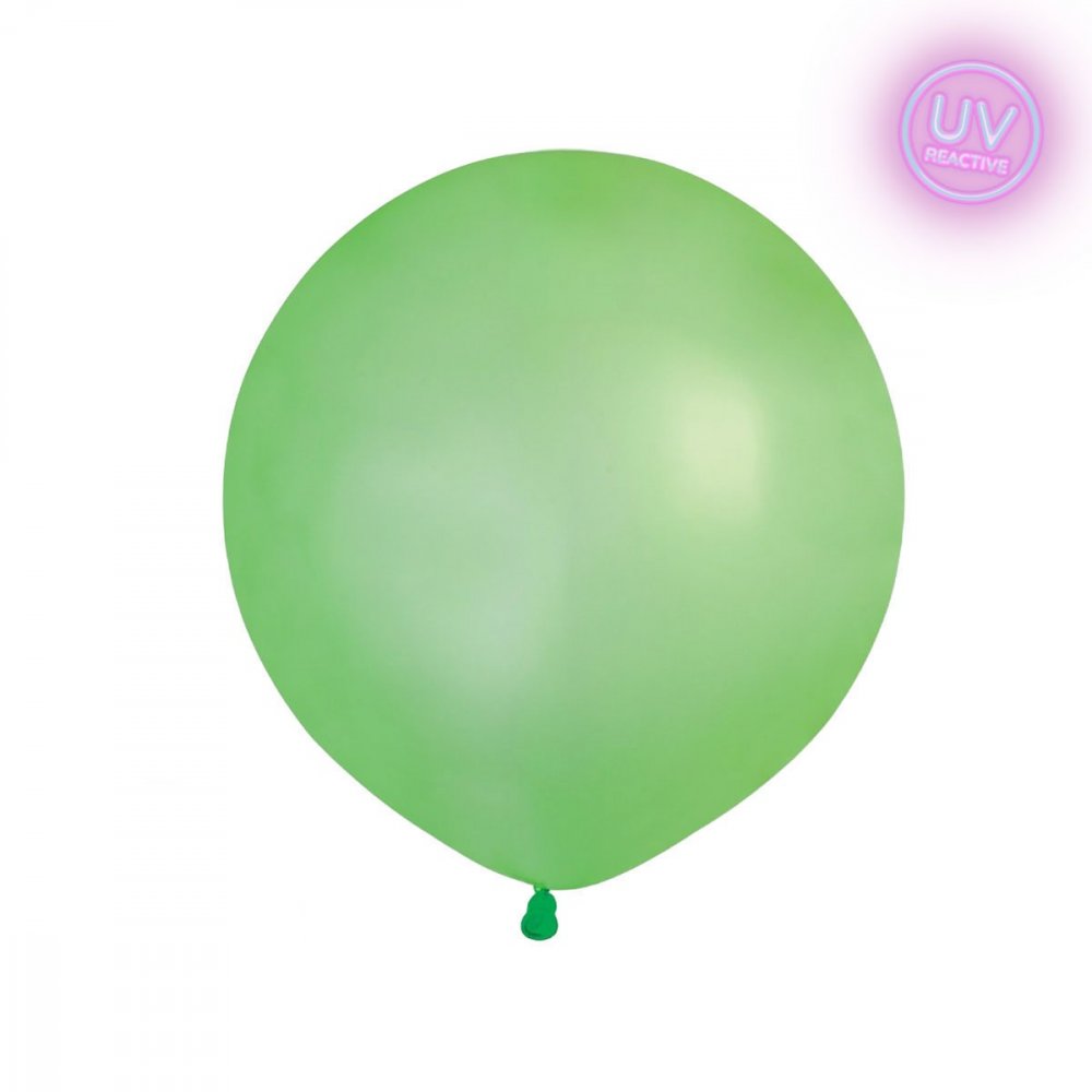 Latexballonger – Neon Grön – UV Glow – 48 cm – 10-pack – Pastell, Enfärgade ballonger, Ballonger