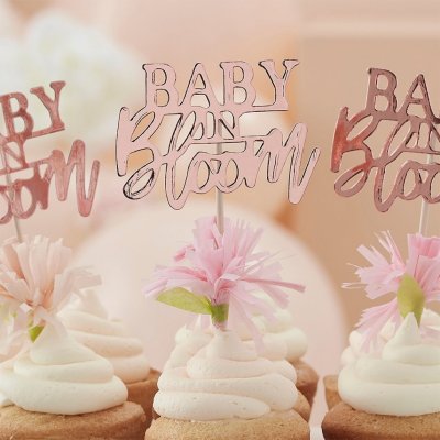 Cake picks - Baby in bloom - 12-pack