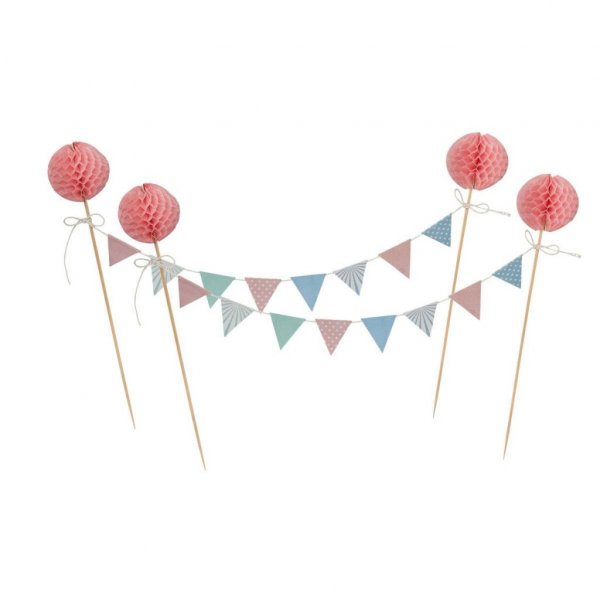 Cake Topper - 2-pack - Vimpel & Honeycomb