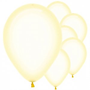 Ballonger - Crystal - Ljusgula - 50-pack