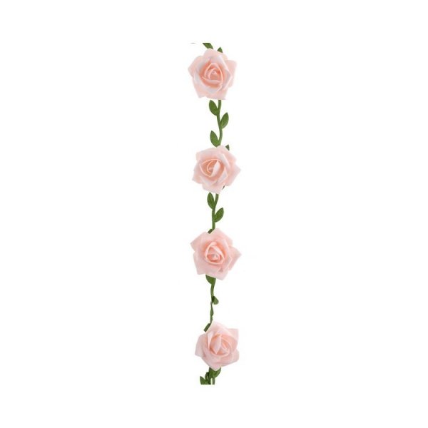 Girlang med rosa rosor