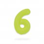 Ballongsiffra - Neon Gr�n - 86 cm - Siffra: 6