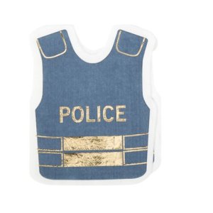 Servetter med polis - Marinbl� - 16-pack