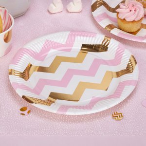 Papptallrikar - Pattern Works - Rosa - 8-pack Papptallrikar - Pattern Works - Rosa - 8-pack