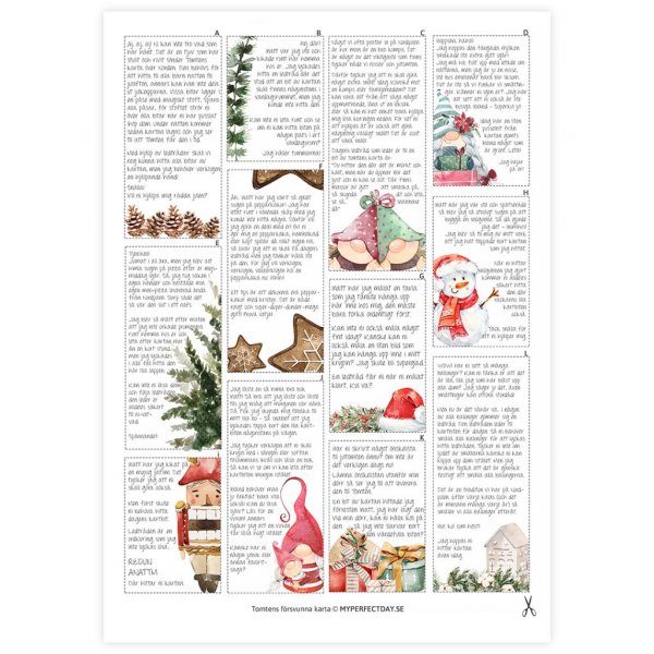 Färdiga nissebrev - Den försvunna tomtekartan Färdiga nissebrev - Den försvunna tomtekartan