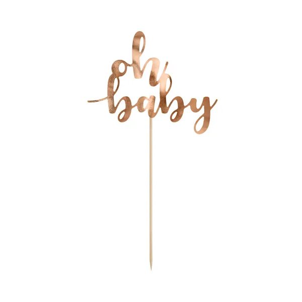 Cake topper - 25 cm - Oh Baby - Roséguld Cake topper - 25 cm - Oh Baby - Roséguld