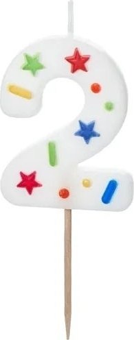 Sifferljus – Sprinkles – 2 – Tårtljus, Tårtdekorationer till kalas