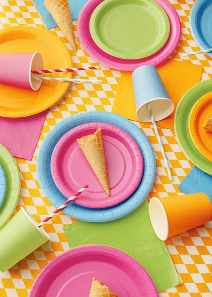 Papptallrikar - Ljusorange